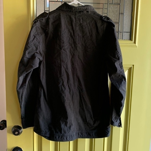 🌟🌟🌟 Truth Soul Armor black 100% cotton jacket with front pockets size large - Picture 4 of 8
